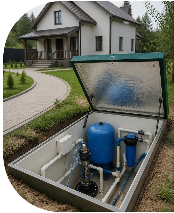Автономное водоснабжение дома в Партизанске от 160995 р. | АПаруса-Прт